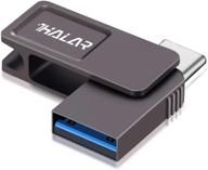 🔌 thkailar 2 в 1 мини-флешка type c - 32 гб/64 гб/128 гб (порт usb c и usb a) otg фотовставка для samsung galaxy, google pixel xl, macbook pro air, пк - серый (32 гб) логотип