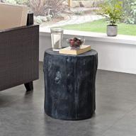 🌳 firstime & co. white arbor log table, black, american designed, 15 inches - improved seo logo