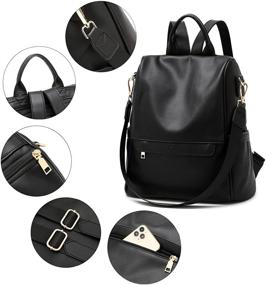 img 2 attached to 🎒 OPAGE Backpack Purse for Women: Stylish Travel Bag and Multipurpose Designer Handbag for Ladies, with Satchel Design, PU Leather Shoulder Bags