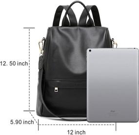 img 1 attached to 🎒 OPAGE Backpack Purse for Women: Stylish Travel Bag and Multipurpose Designer Handbag for Ladies, with Satchel Design, PU Leather Shoulder Bags