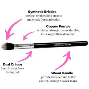 img 2 attached to 👁️ Effortless Under Eye Finish: Small Soft Fluffy Tapered Blending Brush for Concealer, Setting Powder, and Baking - Ideal for Loose, Pressed, or Compact Mineral Cosmetics - Synthetic, Cruelty-Free Vegan Brush