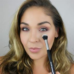 img 3 attached to 👁️ Effortless Under Eye Finish: Small Soft Fluffy Tapered Blending Brush for Concealer, Setting Powder, and Baking - Ideal for Loose, Pressed, or Compact Mineral Cosmetics - Synthetic, Cruelty-Free Vegan Brush