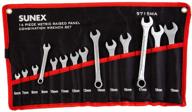 🔧 sunex 9715a: ultimate 14-piece metric raised panel combination wrench set logo
