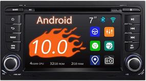 img 4 attached to 🚗 7-inch Touchscreen Car Stereo with DVD Player and DSP+ for Audi A4 S4 RS4, 2-Din Compatible. Supports Apple CarPlay, Android Auto, GPS Navigation, Fast Boot, Rear Camera, and OBDII