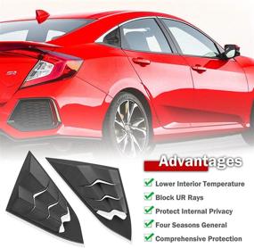 img 3 attached to Goupgo Louvers Windshield Compatible 2016 2020