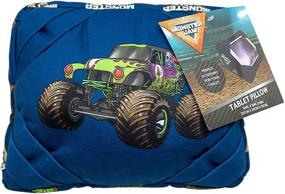 img 1 attached to 📱 Official Monster Jam Grave Digger iPad Tablet Pillow - Soft Holder Rest Support Pillow for Ultimate Comfort