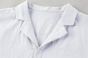 img 1 attached to Makkrom Henley Shirts Sleeve Casual Men's Clothing in Shirts