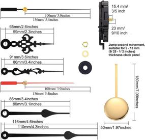 img 3 attached to DIY Quartz Pendulum Clock Movement Repair Kit with 2 Pairs of Hands and Pendulum - Replacement Parts for Clock Repair