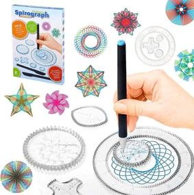 img 2 attached to Unlock Your Inner Artist with the Geometric Ruler DIY Creative Design Set: Enhance Child Art Craft Creation and Education with Templates, Drawing Stationery, and Chalk Design Kit Spiral