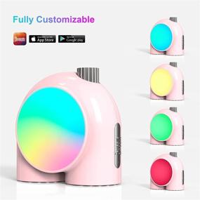 img 3 attached to Divoom Planet-9 Smart Mood Lamp - Portable Cordless Table Lamp with RGB LED, Programmable - Ideal for Bedroom, Gaming Room, Office - Pink