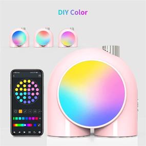 img 2 attached to Divoom Planet-9 Smart Mood Lamp - Portable Cordless Table Lamp with RGB LED, Programmable - Ideal for Bedroom, Gaming Room, Office - Pink