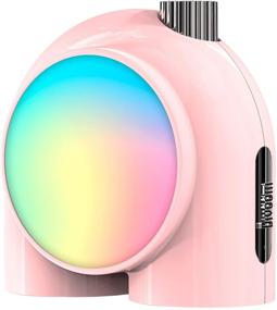 img 4 attached to Divoom Planet-9 Smart Mood Lamp - Portable Cordless Table Lamp with RGB LED, Programmable - Ideal for Bedroom, Gaming Room, Office - Pink