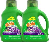 🌙 outstanding cleaning power: gain liquid laundry detergent, moonlight breeze, 75 fl oz, pack of 2 logo