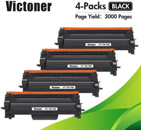 img 3 attached to 🖨️ VICTONER Brother TN760 TN730 Compatible Toner Cartridge Replacement 4Pack for MFC-L2710DW MFC-L2750DW HL-L2395DW HL-L2350DW HL-L2390DW HL-L2370DW DCP-L2550DW Printer - Black