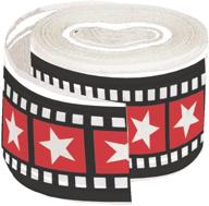 🎉 hollywood lights crepe streamer: 30ft red/black/white decorating delight logo