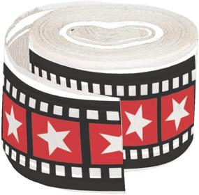 img 2 attached to 🎉 Гирлянда из бумажной ленты "Голливудские огни": 30 футов, красно-черно-белая, для украшения
