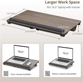 img 1 attached to ATUMTEK Лэп-столик: лэптоп-столик 17 дюймов с подушкой и складывающимися ножками для работы и письма в домашнем офисе.