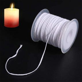 img 1 attached to 🕯️ High-quality Bulk 200ft 40 Ply Braided Wick Spool - 100% Cotton Candle Wicks for Candle Making | Max Dia 4 Inch Pillar | Metal Tab-Free Candle Wick Only