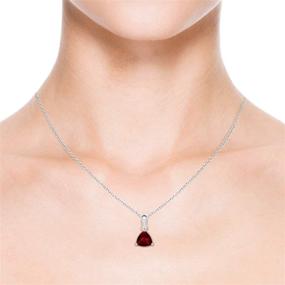 img 1 attached to Trillion Garnet Solitaire Pendant Sterling