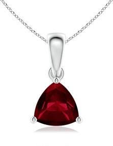 img 4 attached to Trillion Garnet Solitaire Pendant Sterling