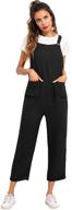 👗 verdusa women's plaid culotte jumpsuit overalls with sleeveless straps and pockets logo