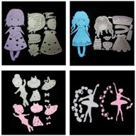 π meslio 4pcs girls cutting dies - metal scrapbooking stencils for diy embossing, photo album decoration, handmade paper cards, and gifts logo