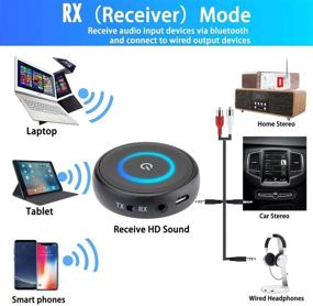 img 2 attached to iDIGMALL Bluetooth 5.0 Transmitter Receiver: 2-in-1 Wireless Audio Adapter for TV, PS4, Xbox, PC, Car Home Stereo Headphones - Dual Stream & Low Latency