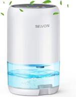 🏠 seavon dehumidifier for home - compact 2600 cubic feet small dehumidifier with colorful led lights, ideal for 280 sq ft bedroom, bathroom, basements, closets, and rv – portable and efficient logo