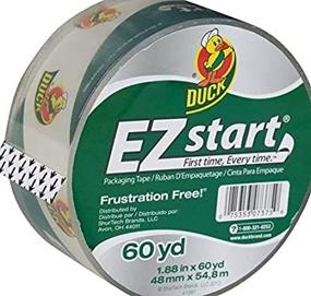 img 1 attached to 🦆 Duck Brand Brand EZ Start Packaging Tape 1: Superior Adhesion for Easy Packaging
