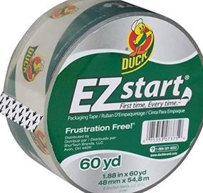 img 4 attached to 🦆 Duck Brand Brand EZ Start Packaging Tape 1: Superior Adhesion for Easy Packaging