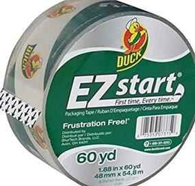 img 2 attached to 🦆 Duck Brand Brand EZ Start Packaging Tape 1: Superior Adhesion for Easy Packaging