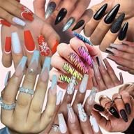 ⭐️ staaar: iridescent nail glitter powder set - achieve sugar effect nail art with gemstone spoon - 2 colors ultra fine nail decoration powder logo
