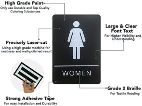 img 2 attached to Womens Braille Restroom Sign Approved