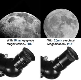 img 2 attached to 🔭 Optical Telescope for Astronomy Beginners, 80mm Aperture, 500mm AZ Mount with Tripod, Phone Adapter Included to Observe Moon and Planets - Perfect for Adults and Kids