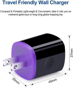 img 1 attached to 🔌Блок зарядки USB C для Samsung Galaxy S10e/S9/S8/A20/A50/A10e/S21/S21 Ultra/S21 Plus/S20/S20+, LG Stylo 6/5/4, адаптер с двойным USB для настенной зарядки с кабелем USB C длиной 6 футов - набор из 2 штук.