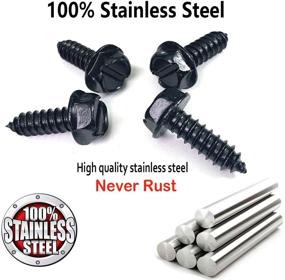 img 3 attached to License Plate Screws Stainless Steel Exterior Accessories for License Plate Covers & Frames