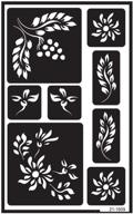 🌸 enhance your diy projects with armour etch over n over stencil in berry floral design logo