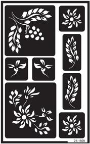img 4 attached to 🌸 Enhance Your DIY Projects with Armour Etch Over N Over Stencil in Berry Floral Design