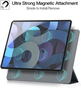 img 2 attached to 📱 ZtotopCase for New iPad Air 4 10.9 Inch 2020/iPad Pro 11 Inch 2018 Case - Magnetic Trifold Stand Case with Auto Sleep/Wake & Apple Pencil Charging - iPad Air 4th Generation, Black