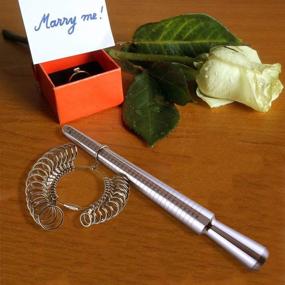 img 1 attached to 📏 Accurate Ring Sizing with Kuuqa Aluminium Mandrel and Stainless Iron Gauge Set - Includes 2 Jewelry Polishing Cloths