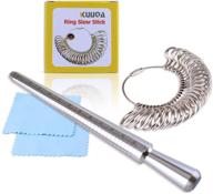 📏 accurate ring sizing with kuuqa aluminium mandrel and stainless iron gauge set - includes 2 jewelry polishing cloths logo