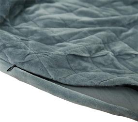 img 3 attached to 🛏️ Waowoo Dark Grey Weighted Blanket Cover 60"x80" Duvet for Enhanced Comfort