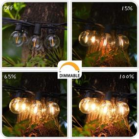img 2 attached to 72ft (36 X 2-Pack) Outdoor G40 LED Globe String Lights: Dimmable, Waterproof, Shatterproof Bulbs – Perfect for Christmas, Patio, Garden, Backyard, Commercial Bistro Hanging Lights