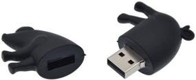 img 3 attached to 🐷 Kepmem Флеш-накопитель 32 ГБ милый чёрный USB 2.0 флешка с дизайном животных - память-свинка - быстрая приставка для хранения данных и подарок для друга