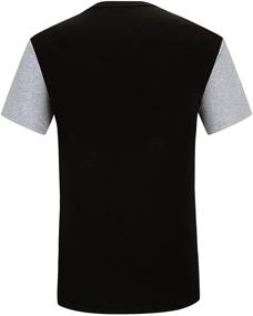 img 1 attached to SHUIANGRAN Contrast Stitching Long Sleeve 👕 T-Shirts for Men's Clothing in T-Shirts & Tanks