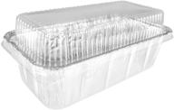 convenient 2 lb. disposable loaf pan with snap-on lid - pack of 25 logo