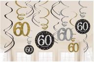 🎉 amscan партийные принадлежности sparkling celebration 60 наборов фольгированных вихрей: добавьте блеск на вашу вечеринку с 12 яркими элементами! логотип