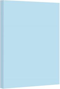 img 4 attached to 🔵 Pastel Blue Cardstock Paper, 67lb Cover Weight, Ideal for Arts & Crafts, Coloring, Announcements, Stationery Printing at School, Office, Home, 8.5 x 11 Inches, 50 Sheets/Pack