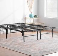 🛏️ linenspa full size folding metal platform bed frame - ample under bed storage - sturdy construction - quick 5 minute assembly - 14 inch height логотип