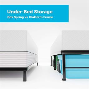 img 1 attached to 🛏️ Linenspa Full Size Folding Metal Platform Bed Frame - Ample Under Bed Storage - Sturdy Construction - Quick 5 Minute Assembly - 14 Inch Height